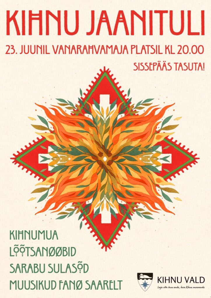 Event Kihnu Jaanituli illustratsioon
