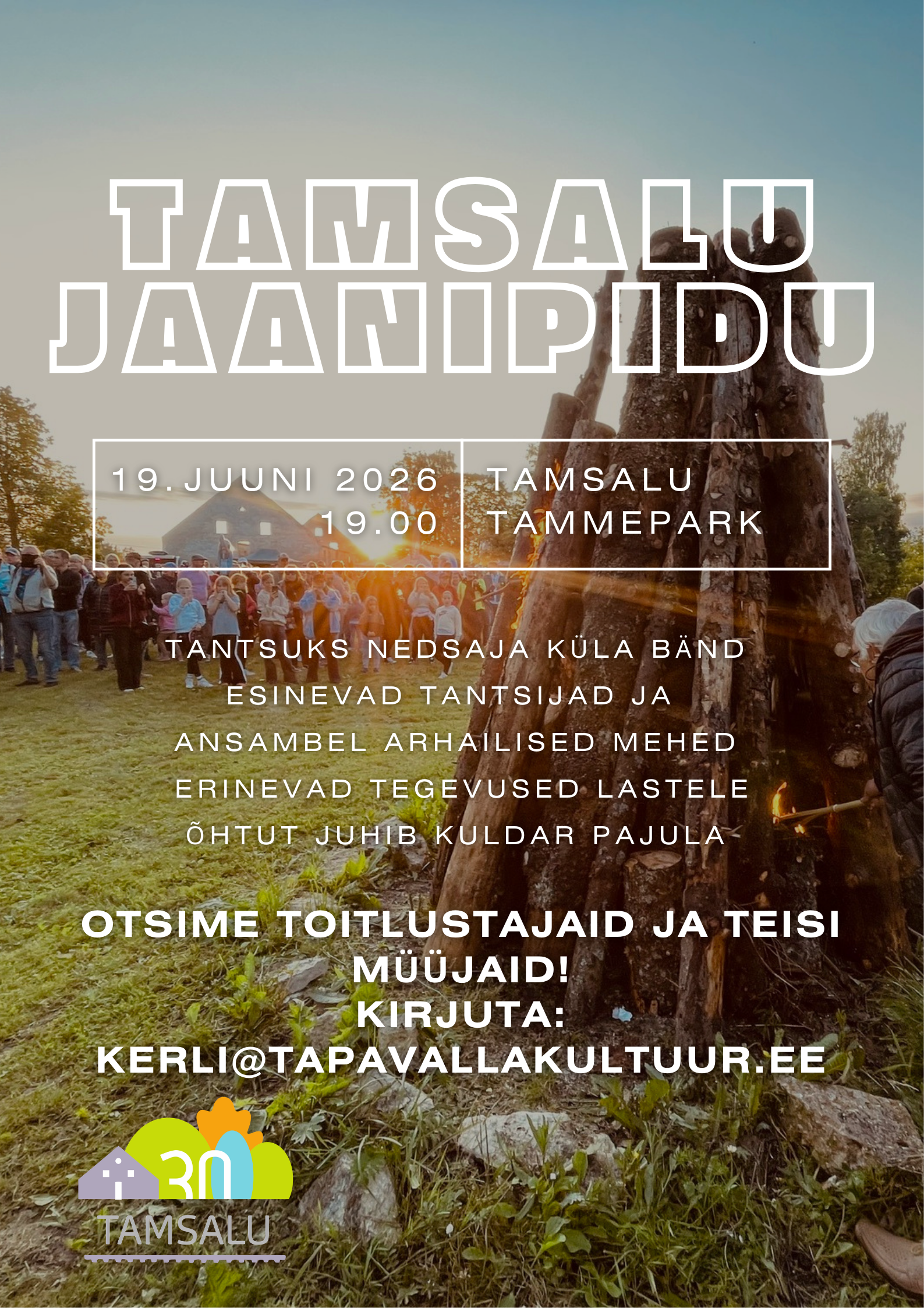 Event Tamsalu jaanipäev illustratsioon