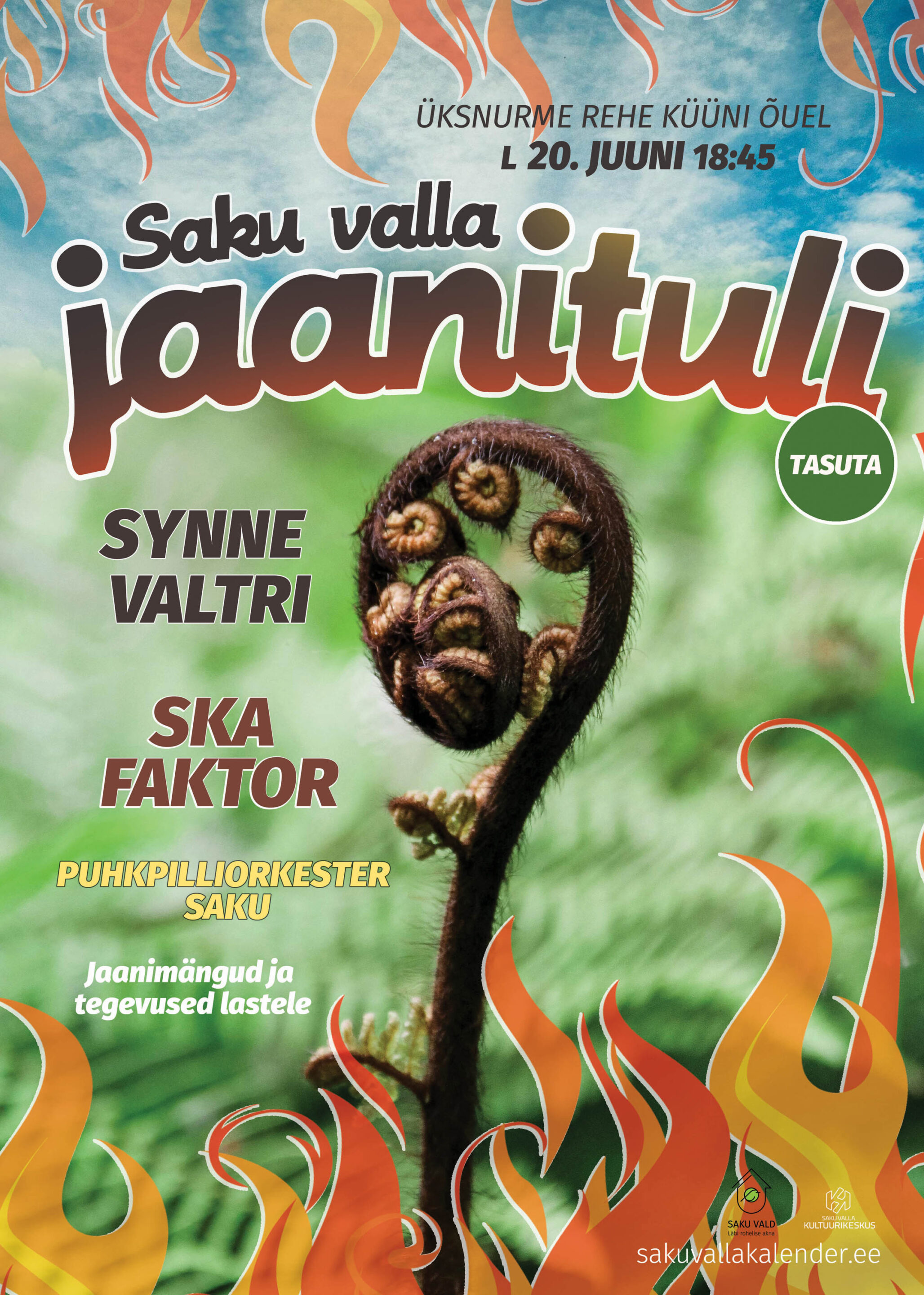 Event Saku valla jaanituli illustratsioon