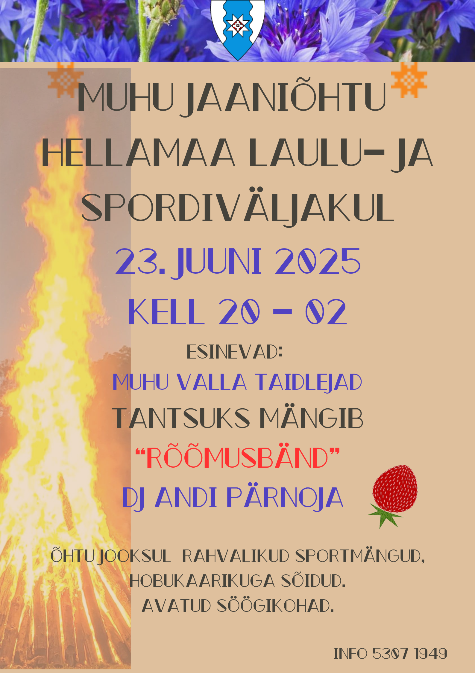 Event Muhu valla jaaniõhtu illustratsioon