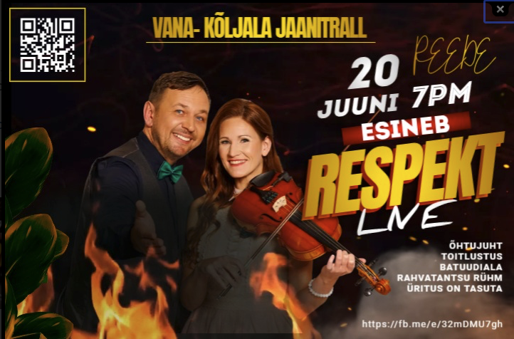 Event Jaanitrall Vana-Kõljala külaplatsil illustratsioon