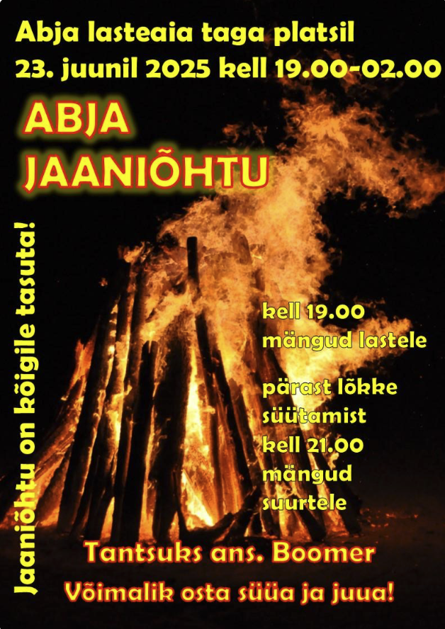 Event Abja lasteaia taga jaaniõhtu illustratsioon