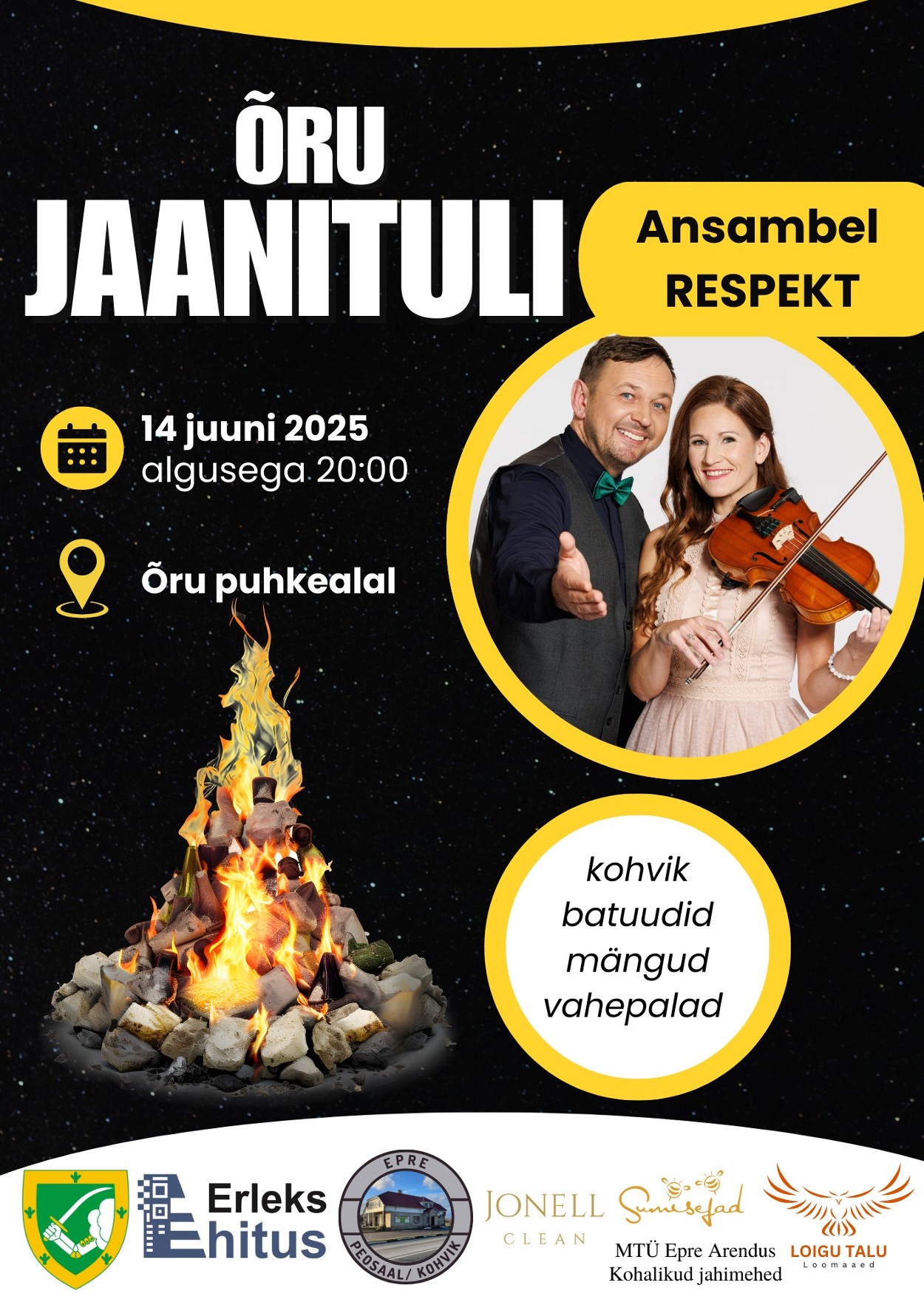 Event Õru jaanituli illustratsioon