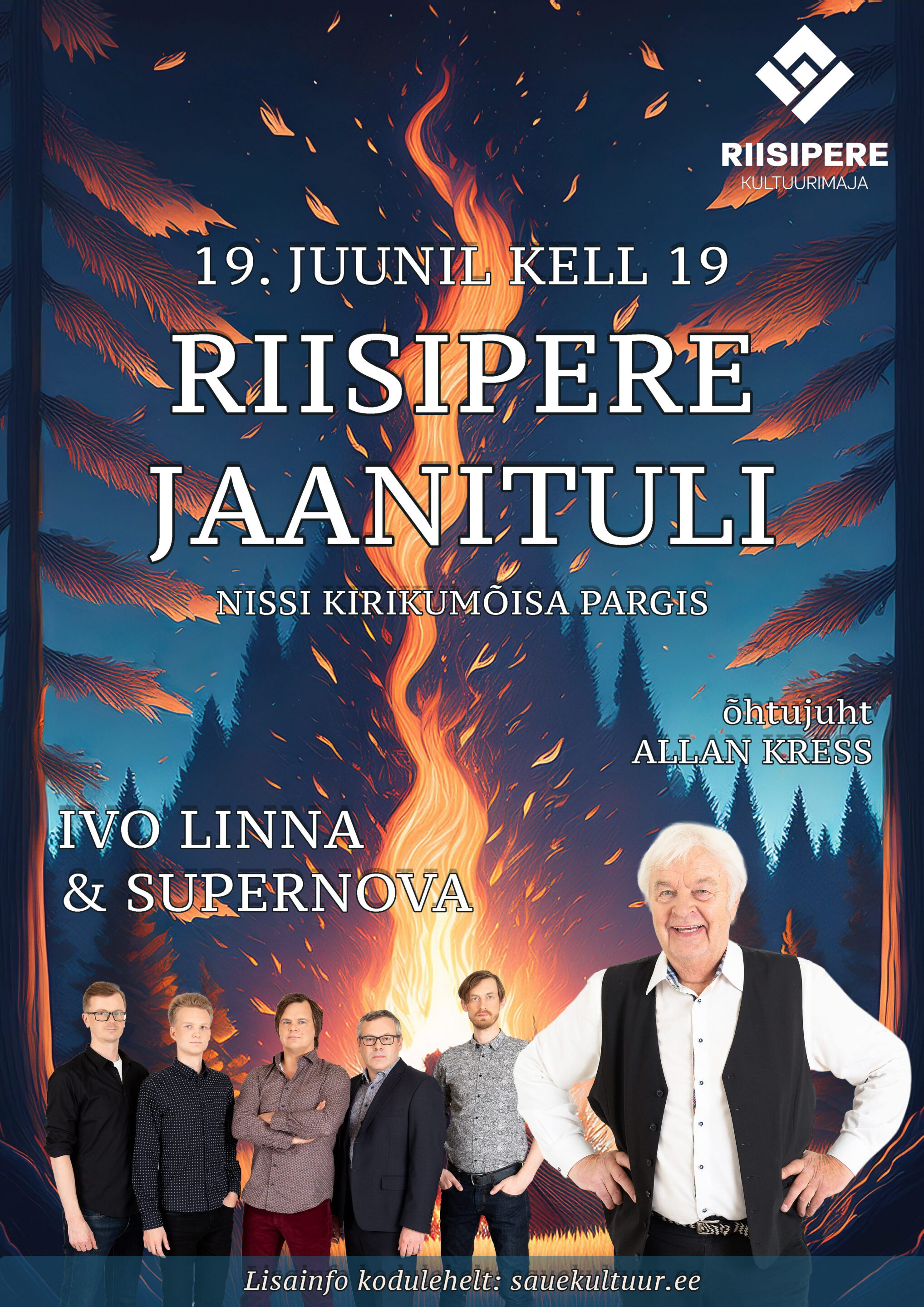 Event Riisipere jaanituli 2026 | Ivo Linna & Supernova illustratsioon