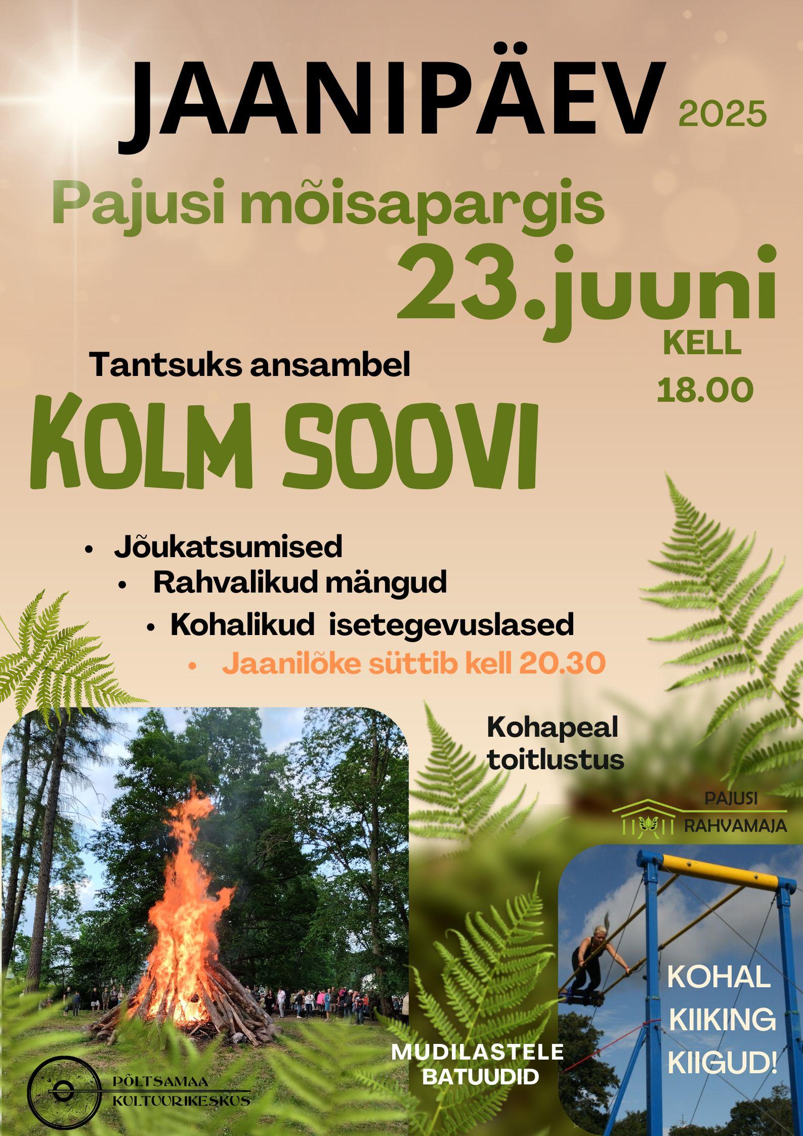 Event JAANIPÄEV Pajusi mõispargis illustratsioon