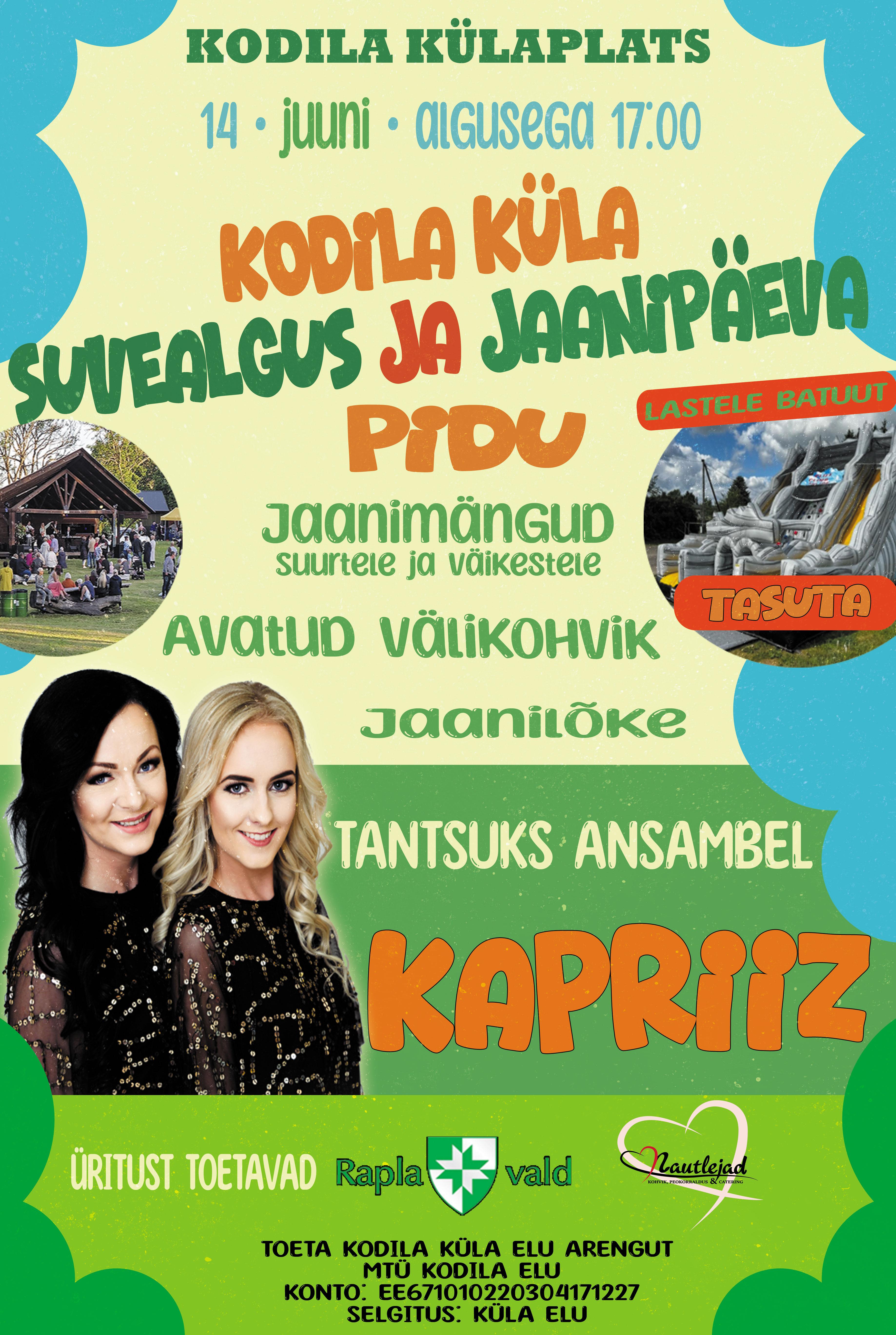 Event Kodila küla suvealgus ja jaanipäeva pidu illustratsioon