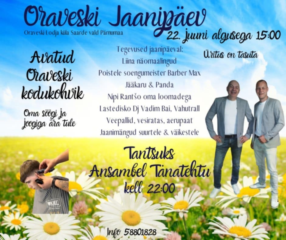 Event Oraveski jaanituli illustratsioon