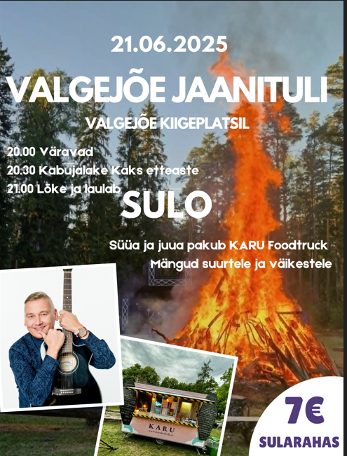 Event Valgejõe jaanituli 2025 illustratsioon