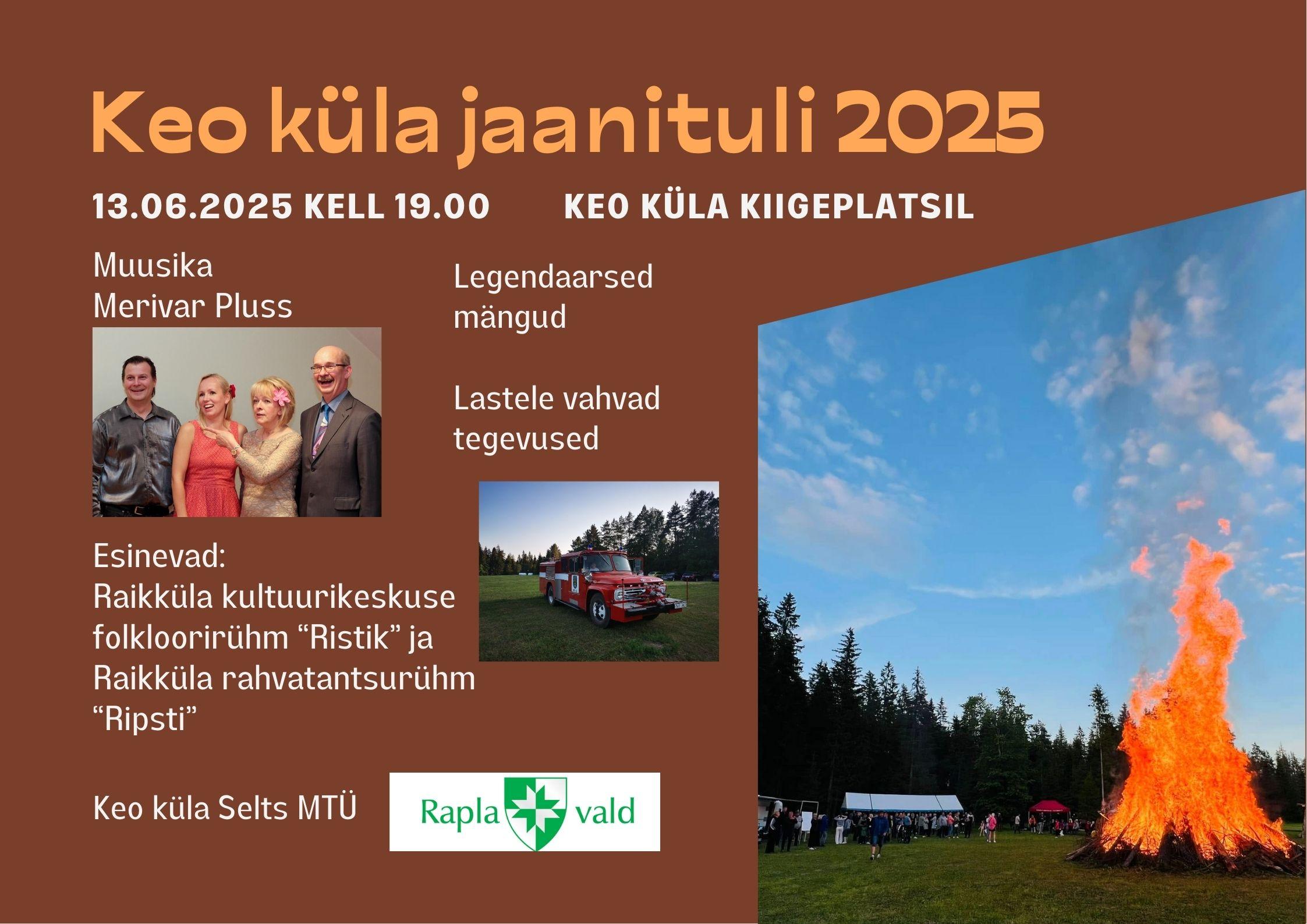 Event Keo küla jaanituli 2025 illustratsioon